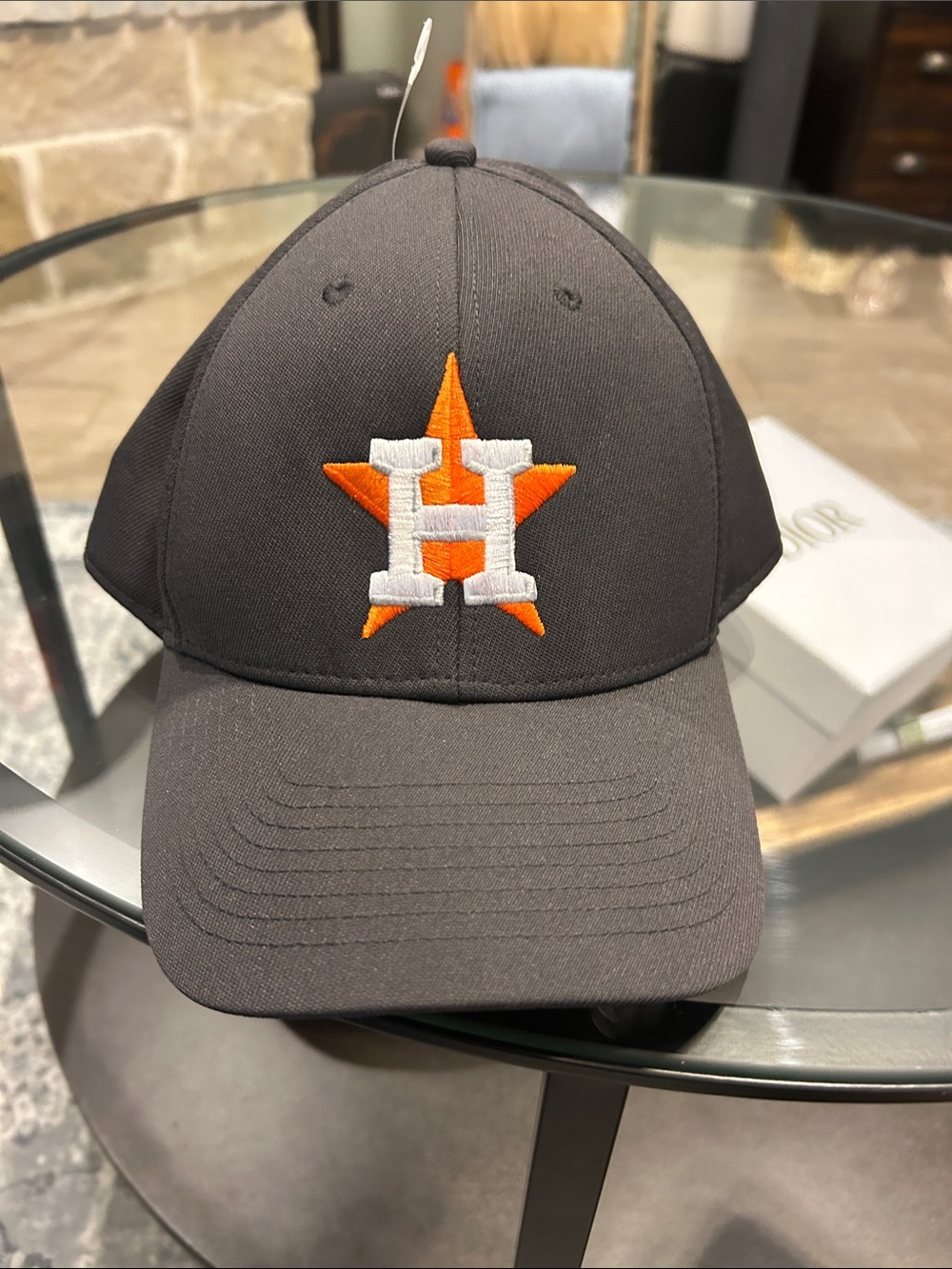 Gray Houston Astros Logo Baseball Cap - Men's Hat